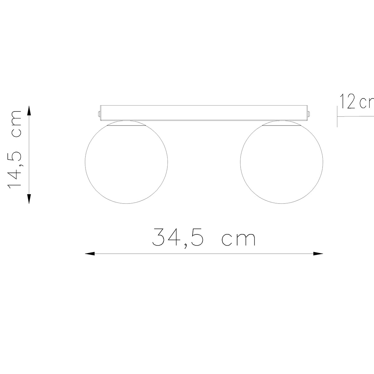 Lámpara de techo YOLI 2 blanca - Sollux