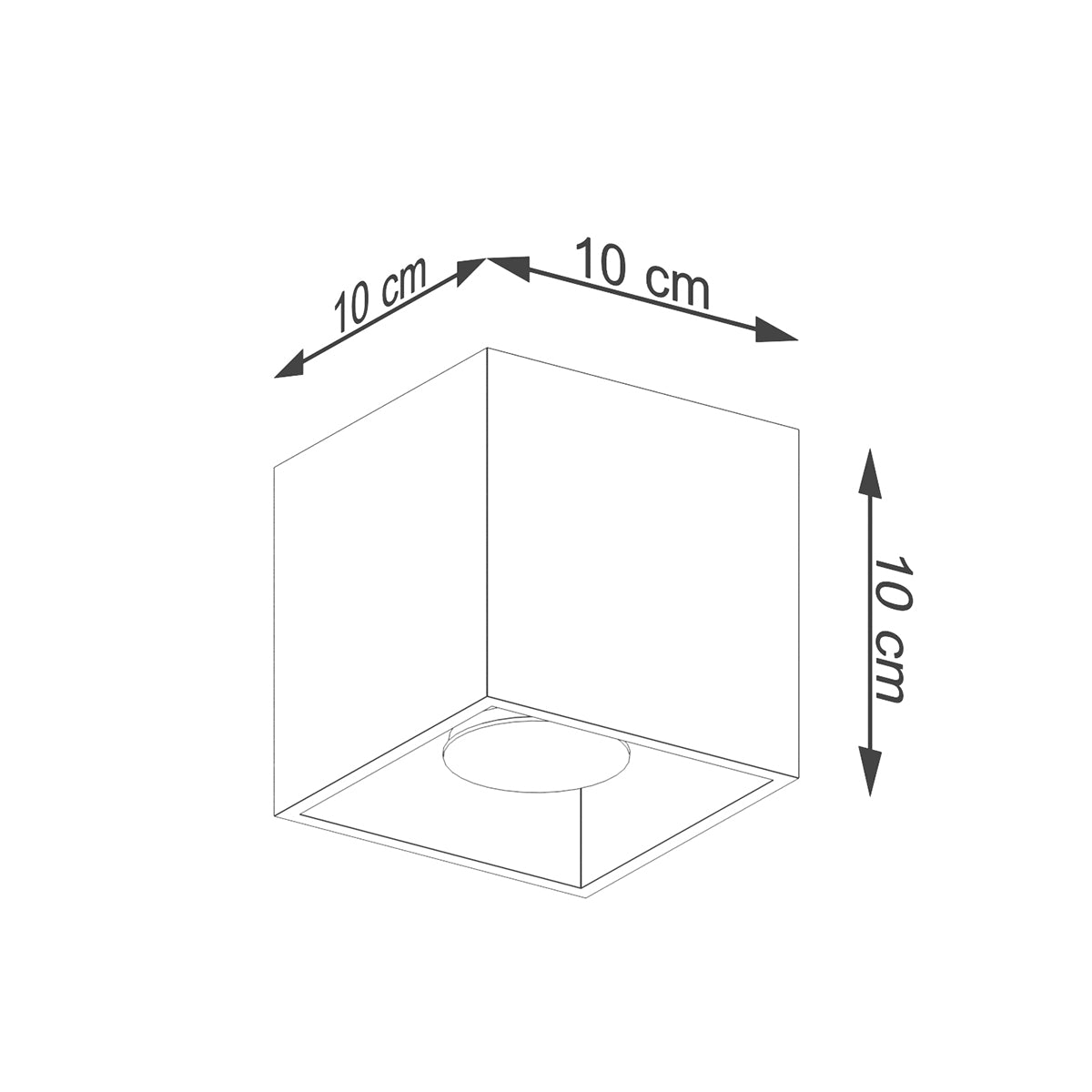 Lámpara de techo QUAD 1 oro - Sollux