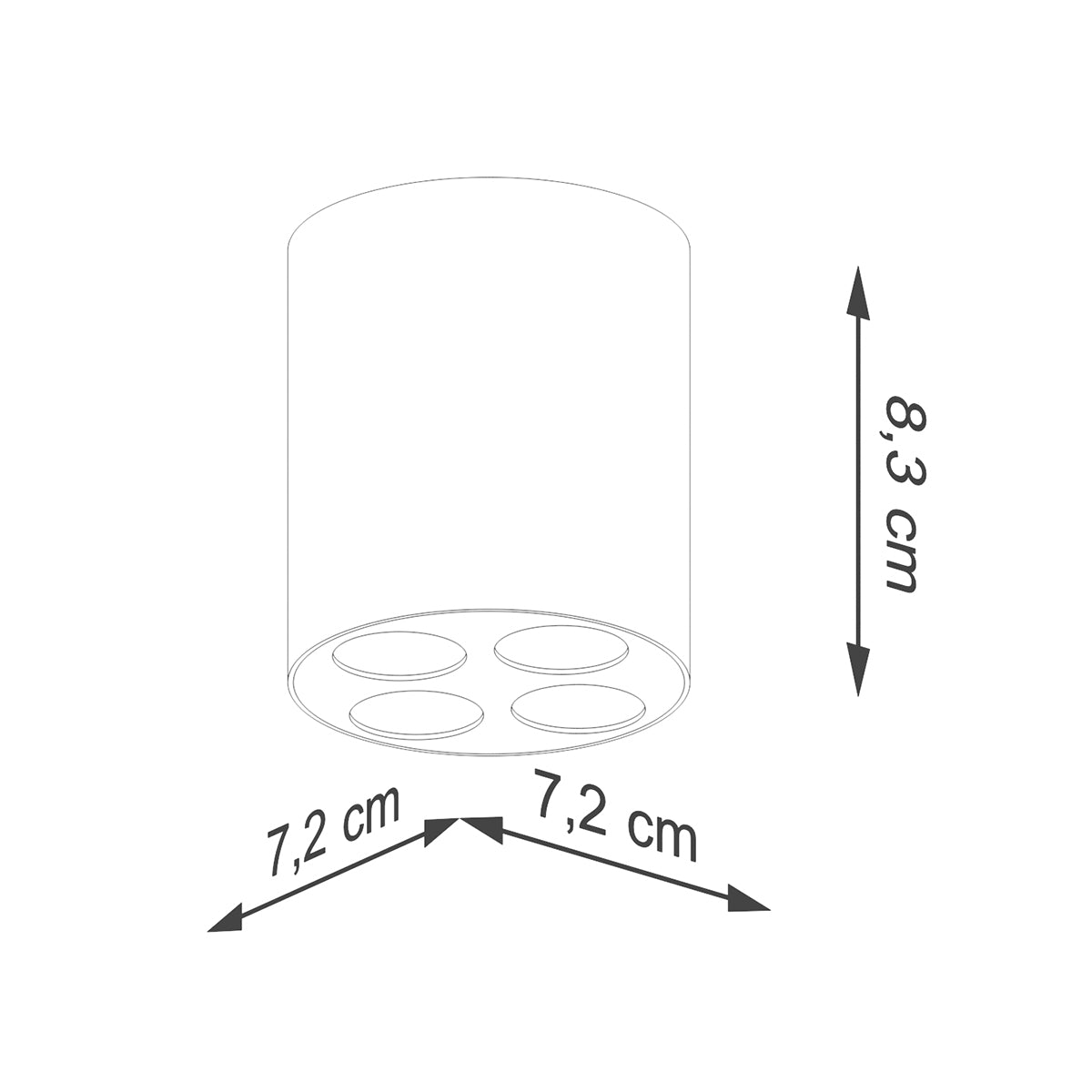 Lámpara de techo ZOE LED blanco - Sollux