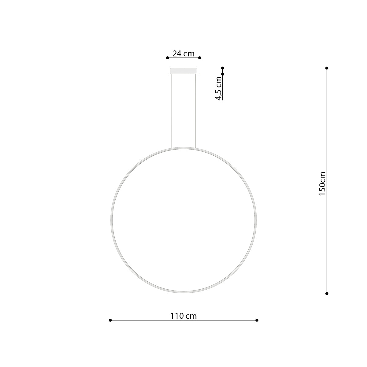 Lámpara colgante RIO 110 blanco 3000K - Sollux