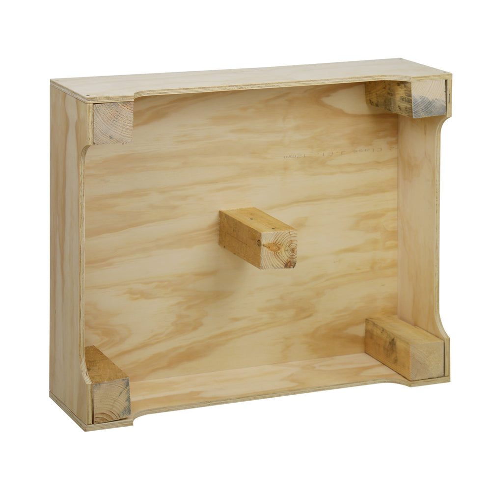 Puf industrial BOX con cojín de polipiel gris oscuro 80x65x35cm - Box Furniture