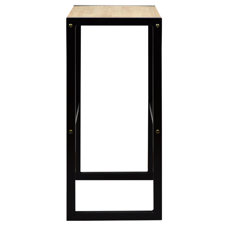 Pack de 2 taburetes altos iCub 36x32x75 cm Negro en madera maciza de pino acabado vintage estilo industrial Box Furniture