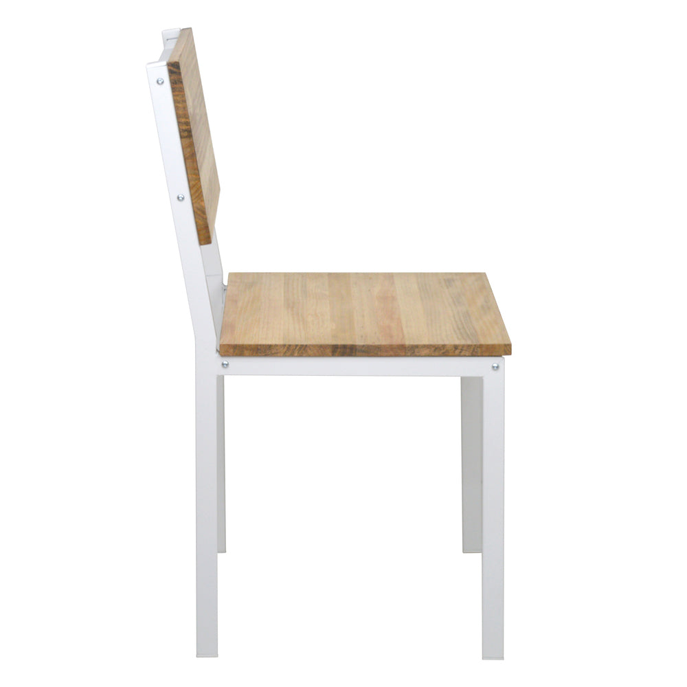 Pack 2 sillas icub desmontables 41X50x86cm Blanco en madera maciza de pino acabado vintage estilo industrial Box Furniture
