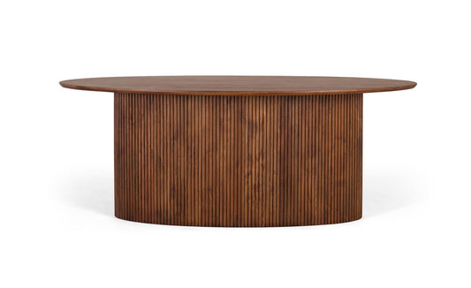 Mesa de comedor ovalada fabricada en madera de acacia - GINER Y COLOMER