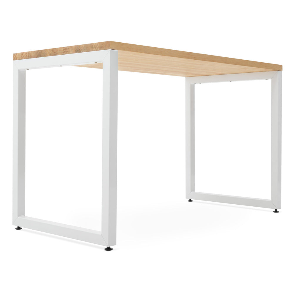 Mesa de Oficina 140x60x75cm Blanca en madera maciza de pino acabado natural estilo nórdico industiral Box Furniture