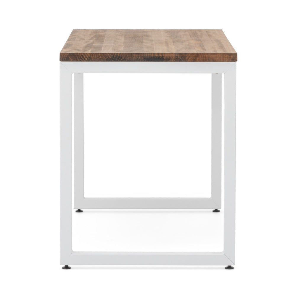 Mesa de Oficina 120x60x75cm Blanca en madera maciza de pino acabado vintage estilo industrial Box Furniture