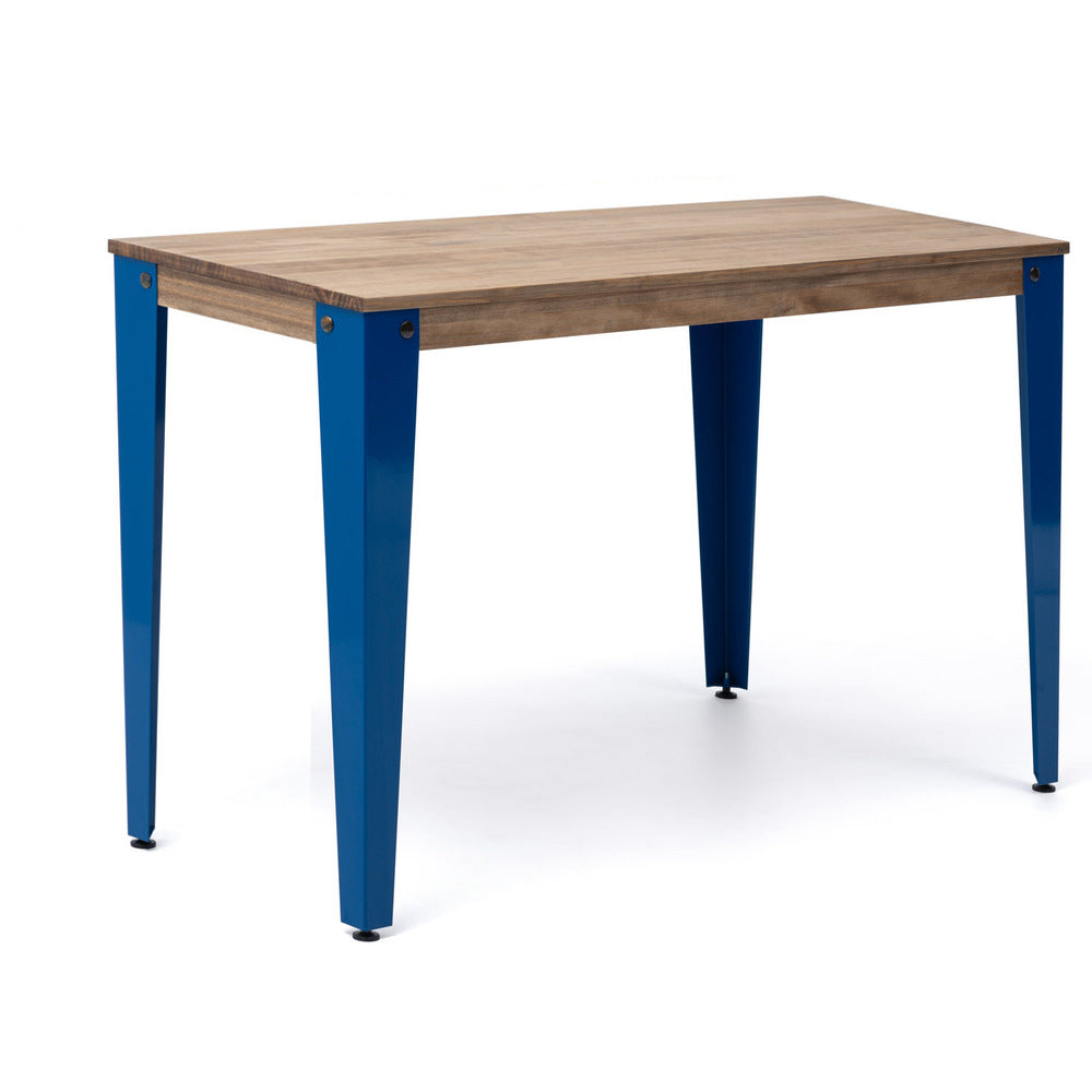 Consola Lunds 110x39x75cm Azul en madera maciza de pino acabado vintage estilo industrial Box Furniture