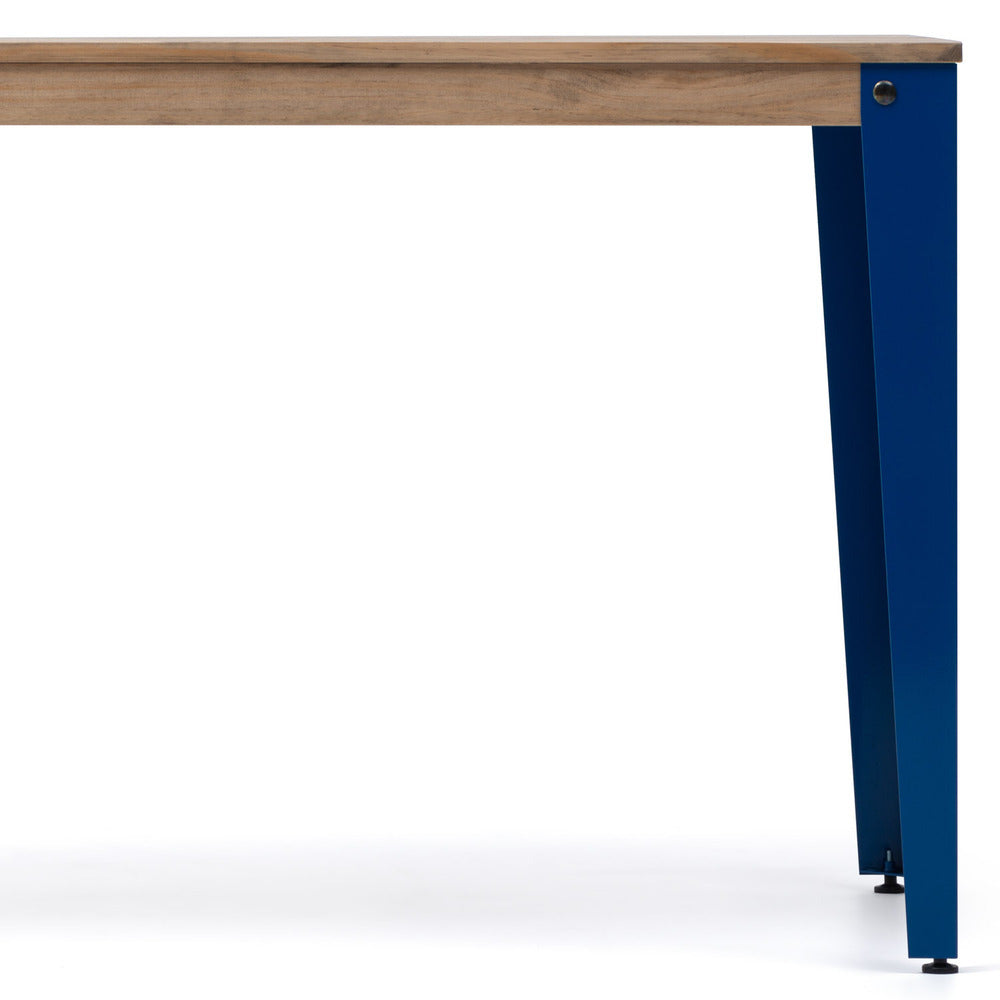 Consola Lunds 110x39x75cm Azul en madera maciza de pino acabado vintage estilo industrial Box Furniture