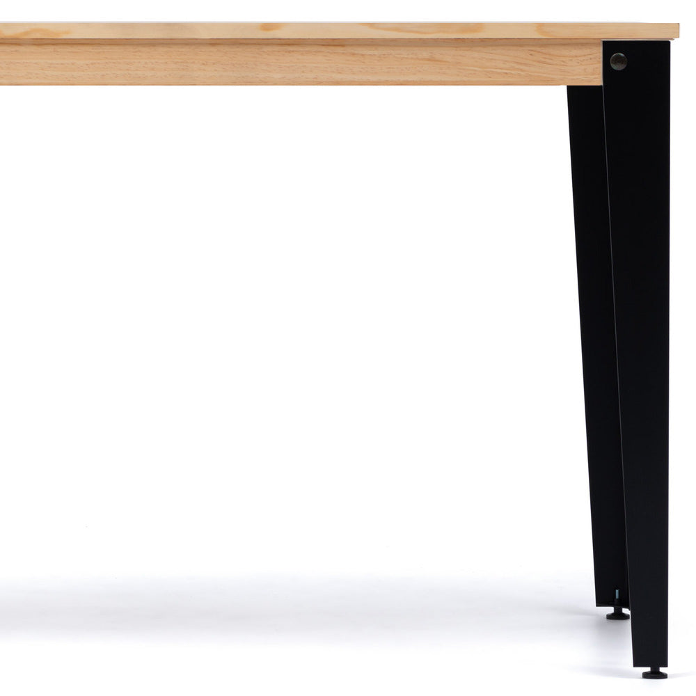 Consola Lunds 70x39x75cm Negra en madera maciza acabado natural estilo nórdico industrial Box Furniture