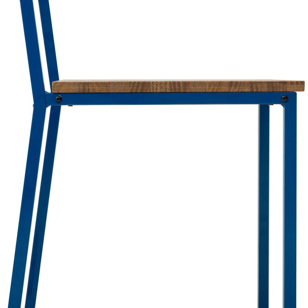 Silla Desmontable Oxford ECO Azul en madera maciza de pino acabado vintage estilo industrial Box Furniture