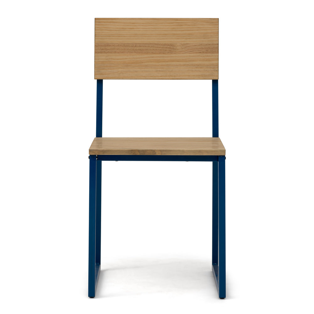 Silla Desmontable Oxford ECO Azul en madera maciza de pino acabado vintage estilo industrial Box Furniture