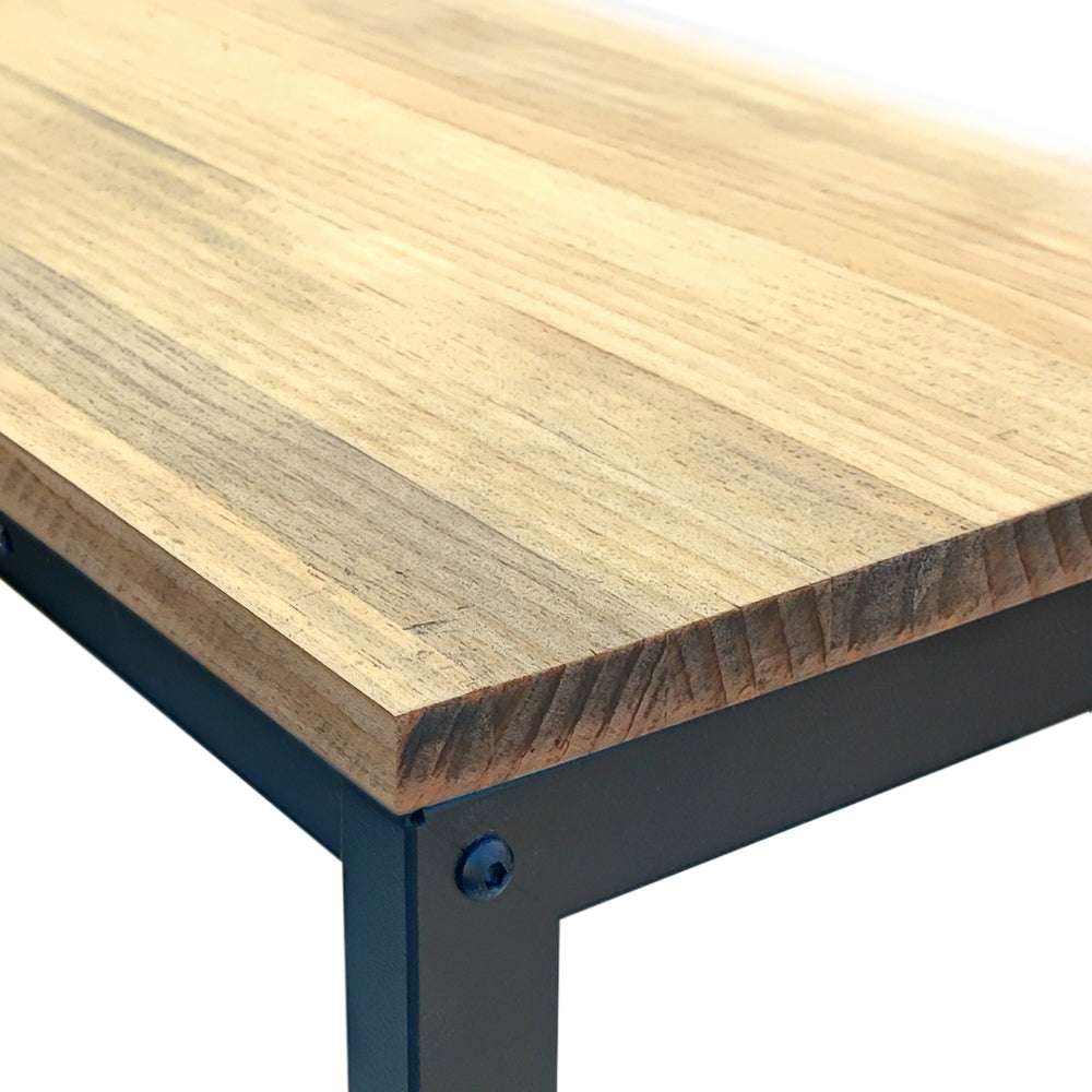 Mesa Alta 118x30x110cm iCub ECO Line Negra en madera maciza de pino acabado envejecido estilo industrial Box Furniture