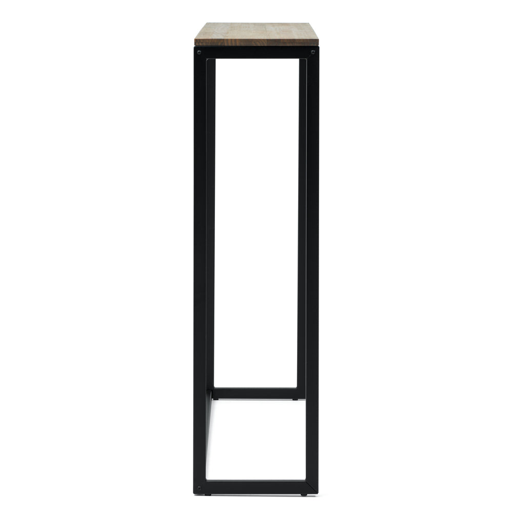 Consola Recibidor iCub Eco-Line 118x30x80cm Negra en madera maciza de pino acabado envejecido estilo Industrial Box Furniture