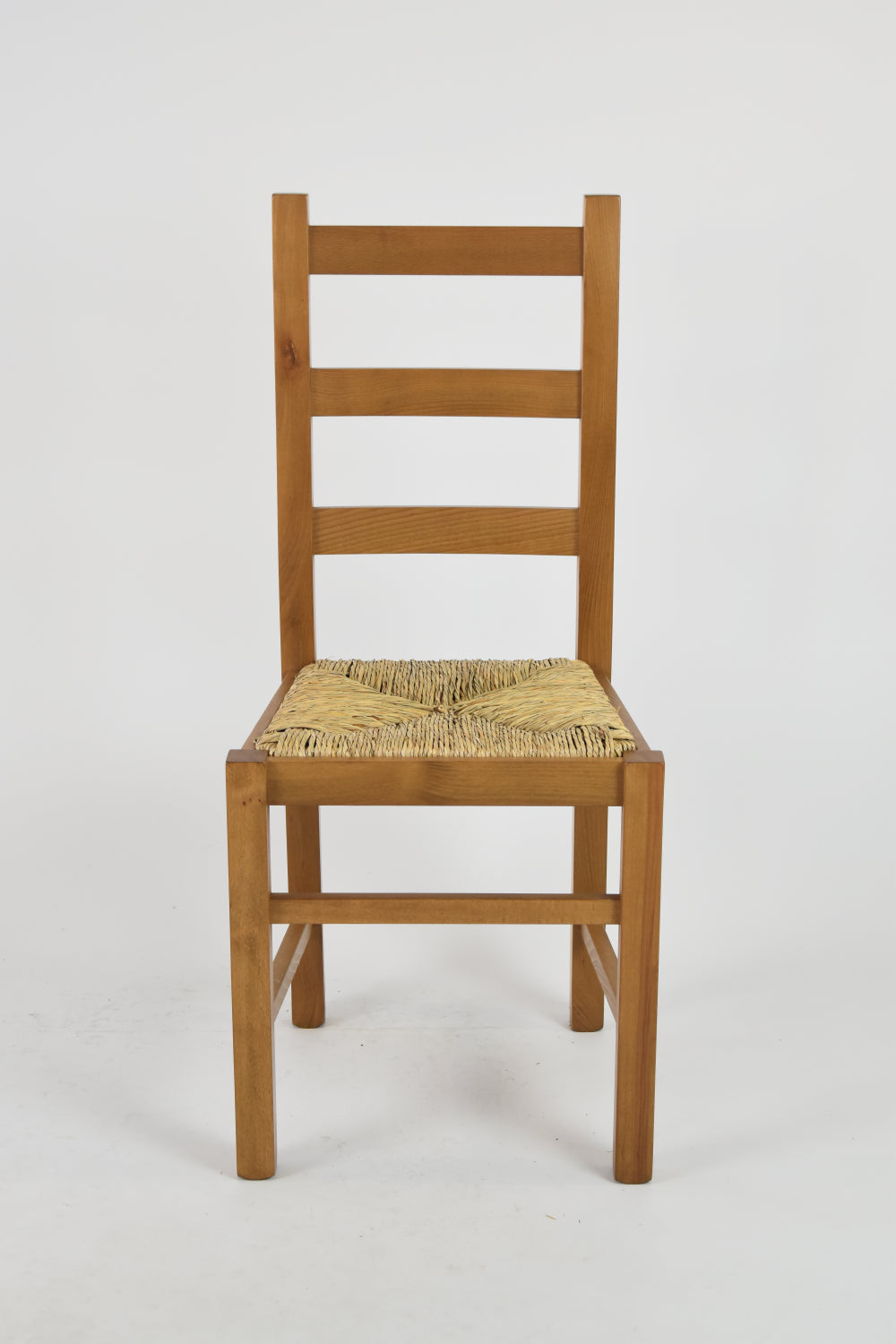 Tommychairs - Set 4 sillas de Cocina y Comedor  Rustica, Estructura en Madera de Haya Color Roble y Asiento en Paja