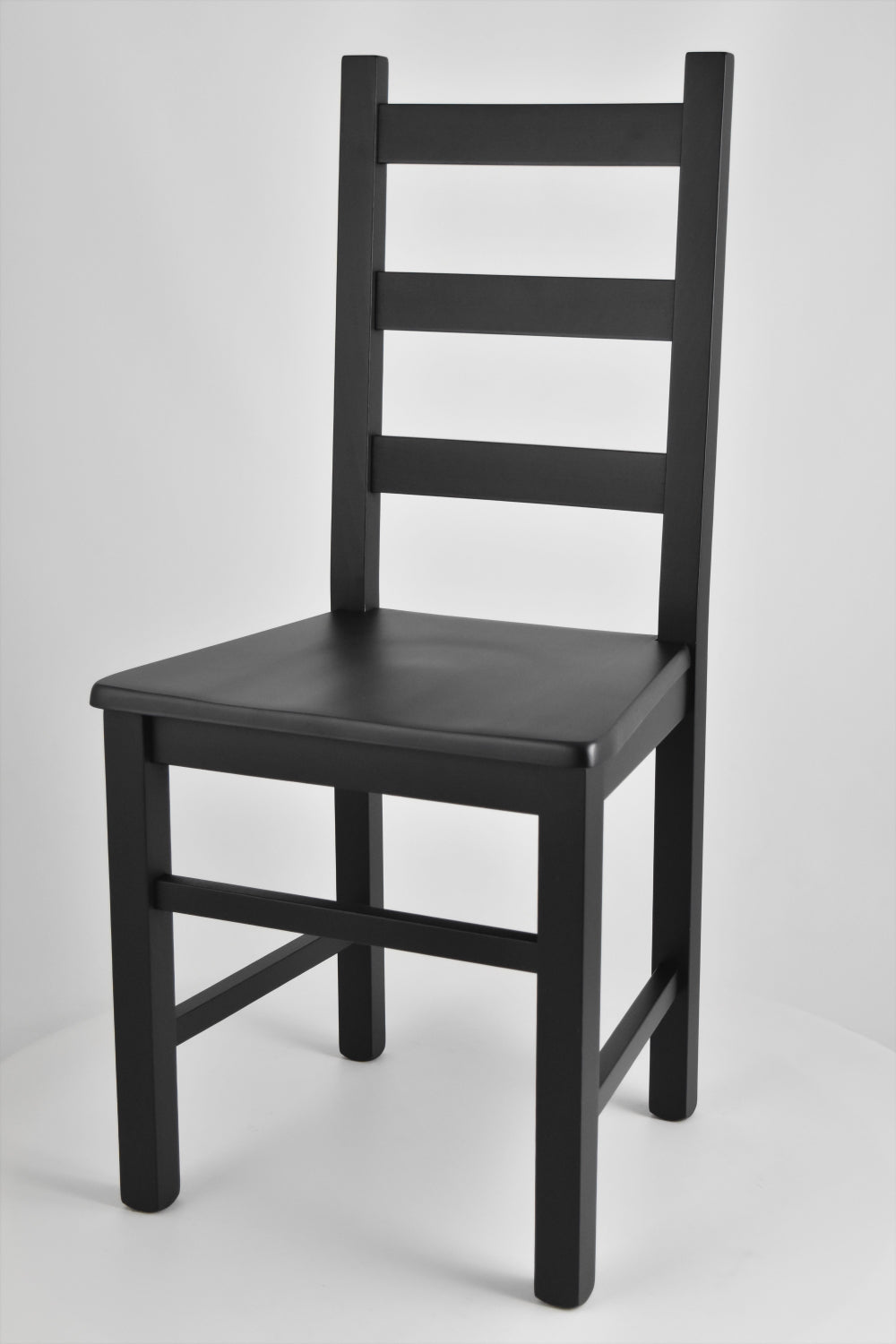 Tommychairs - Set 2 sillas de Cocina y Comedor  Rustica, Estructura en Madera de Haya Color anilina Negra y Asiento de Madera