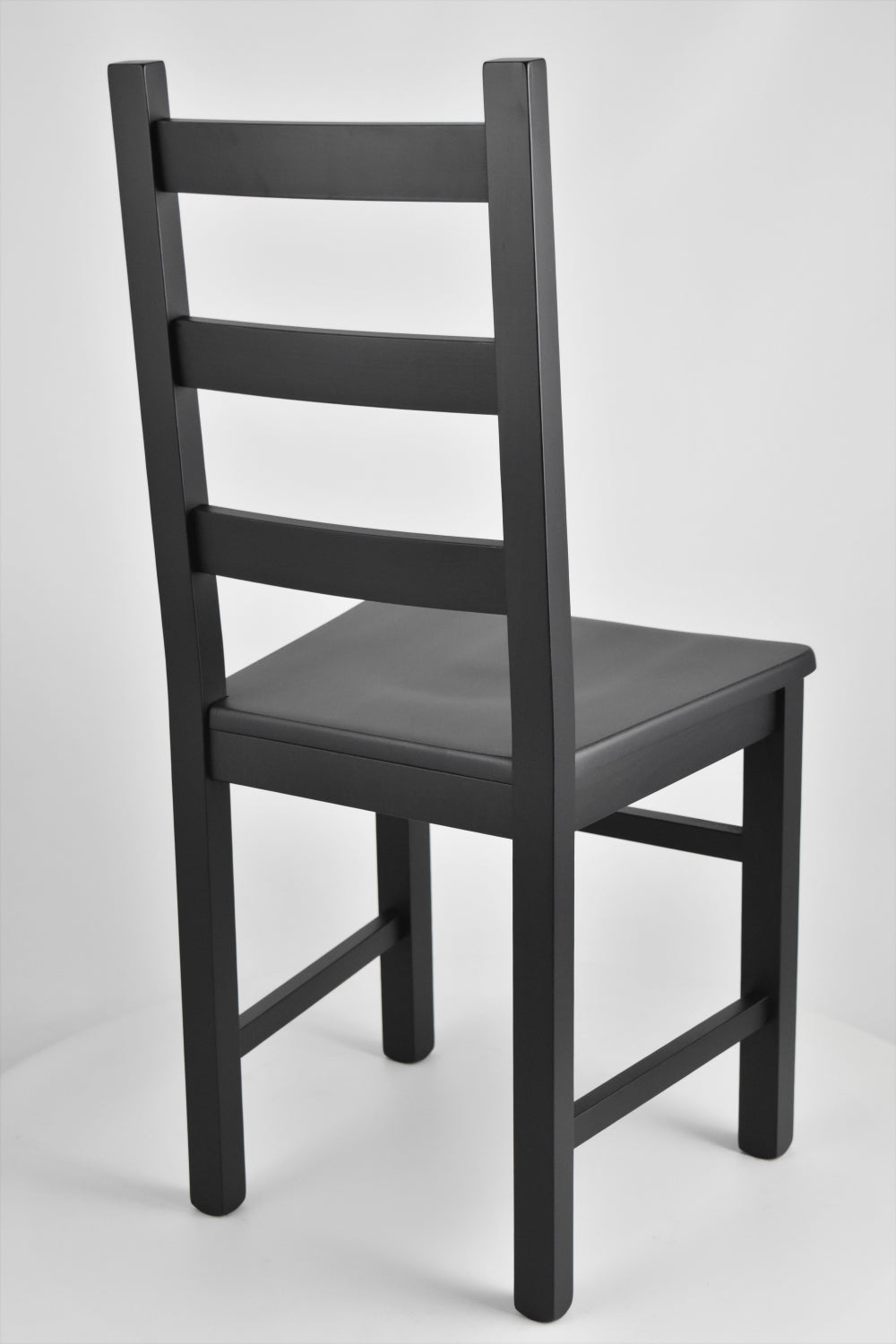 Tommychairs - Set 4 sillas de Cocina y Comedor  Rustica, Estructura en Madera de Haya Color anilina Negra y Asiento de Madera