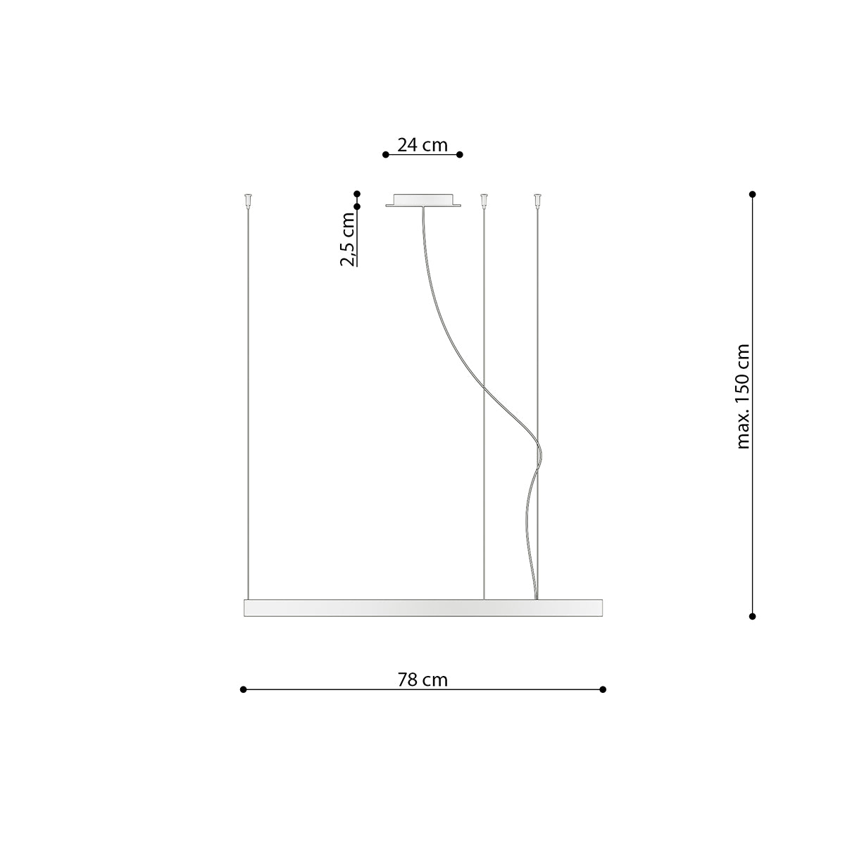 Lámpara RIO 78 LED dorada 3000K - Sollux