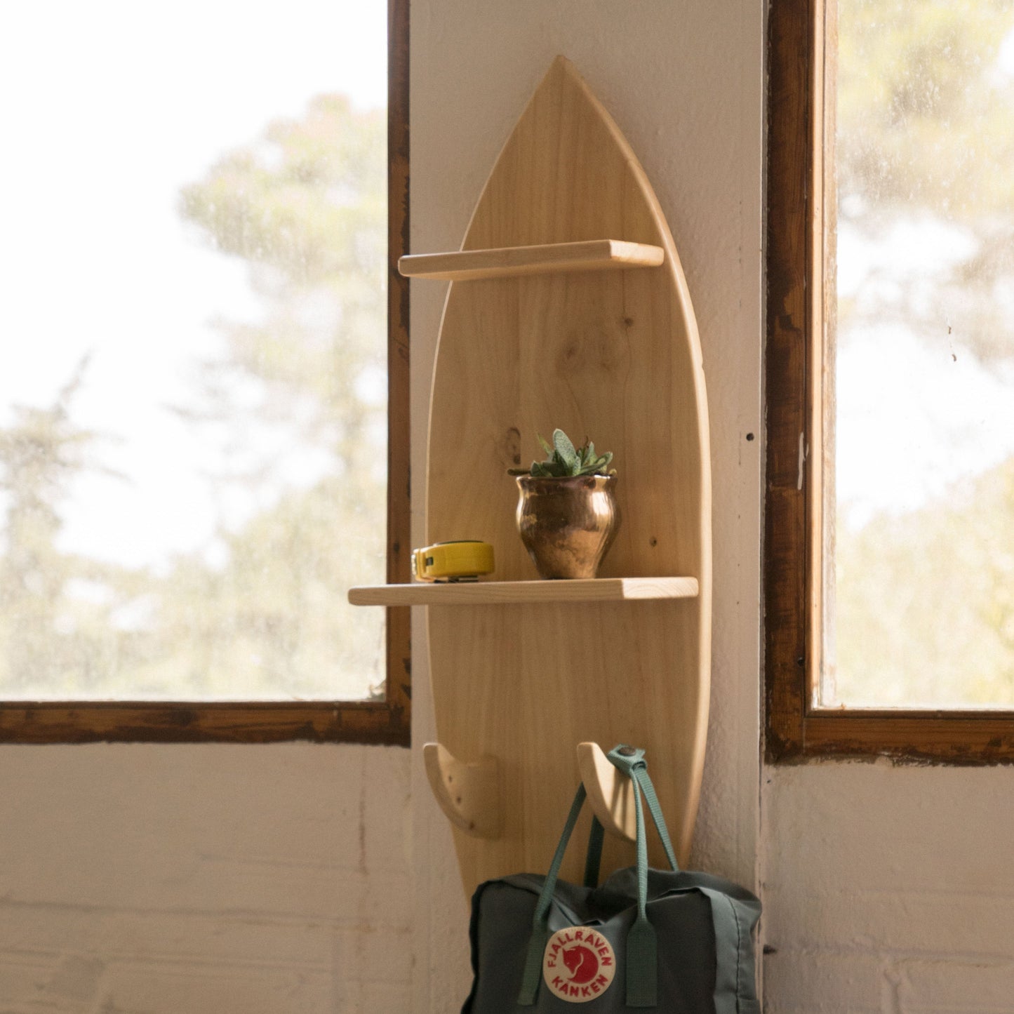 Perchero/estantería tabla surf Razo Natural - Hannun