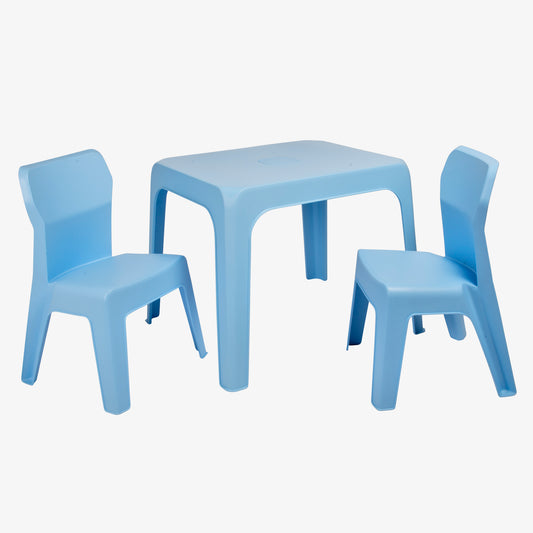 Garbar jan set 2+1 infantil silla-mesa interior, exterior azul cielo