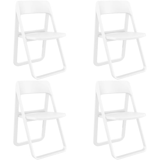 Garbar dream set 4 silla plegable interior, exterior blanco