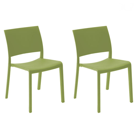 Resol fiona set 2 silla interior, exterior verde oliva