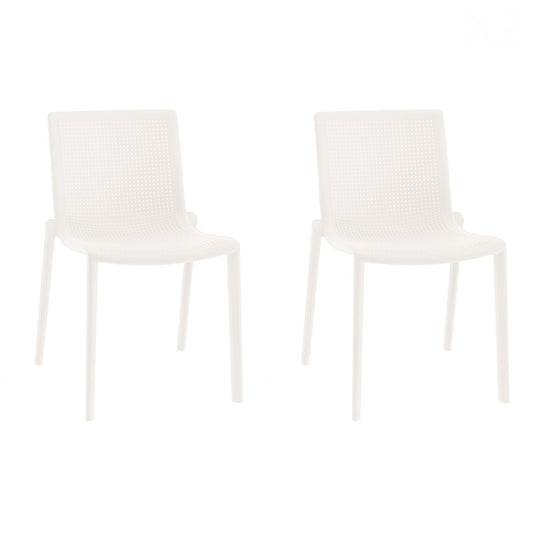 Resol beekat set 2 silla interior, exterior blanco