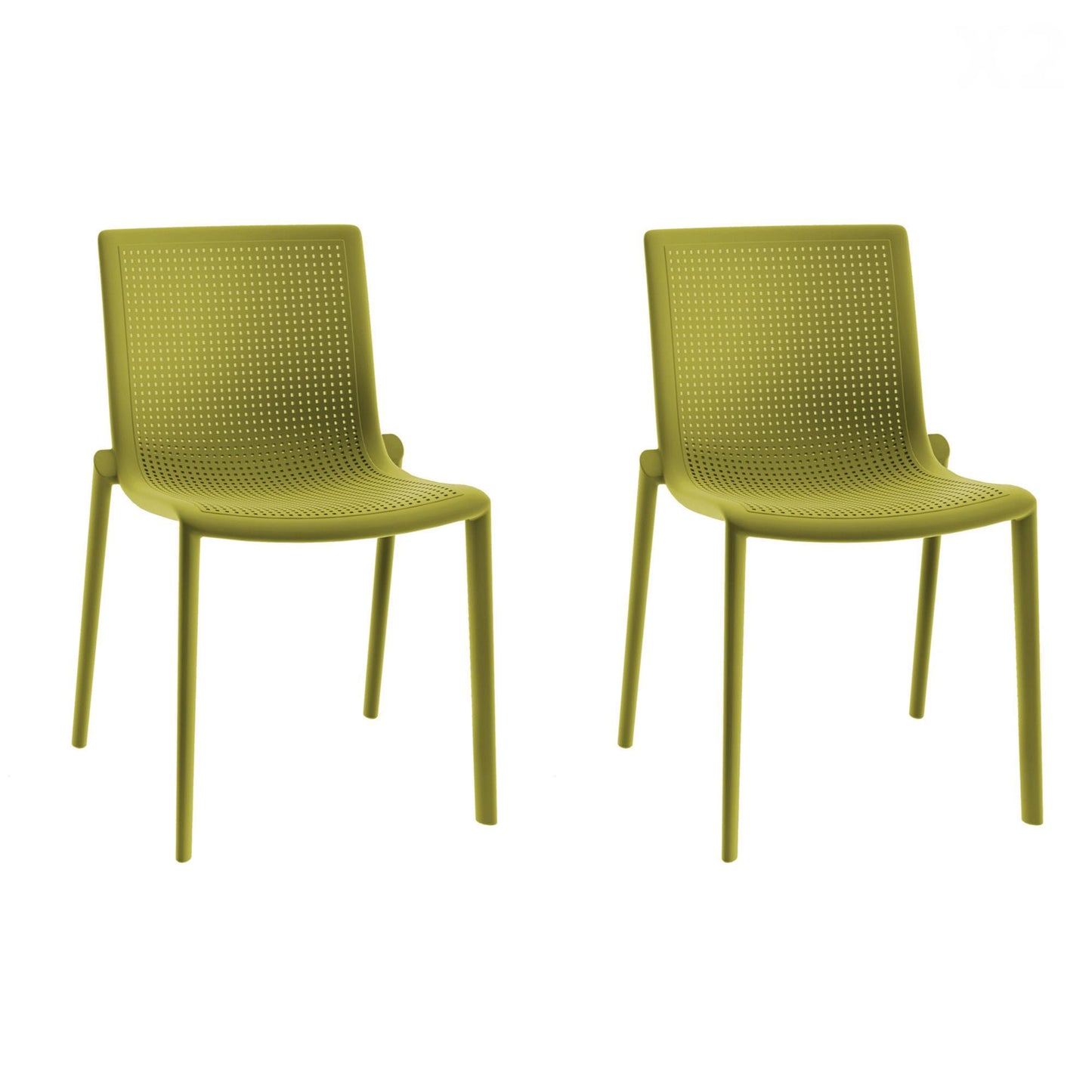 Resol beekat set 2 silla interior, exterior verde oliva