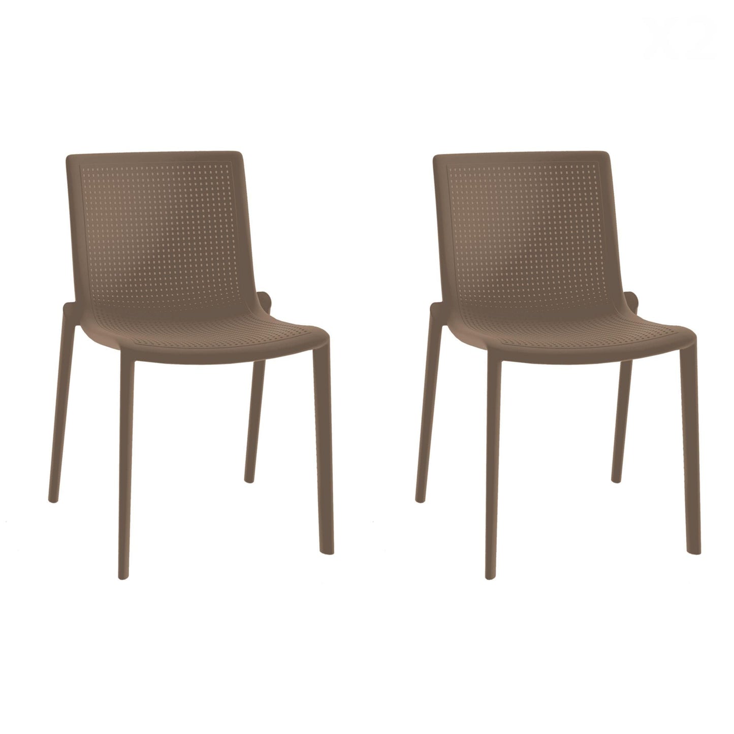 Resol beekat set 2 silla interior, exterior chocolate