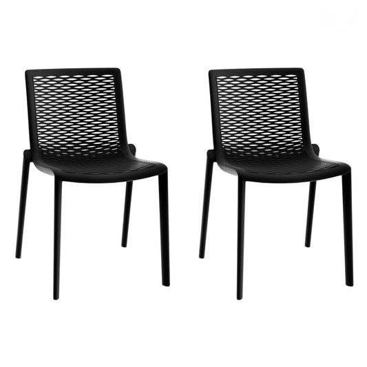 Resol netkat set 2 silla interior, exterior negro