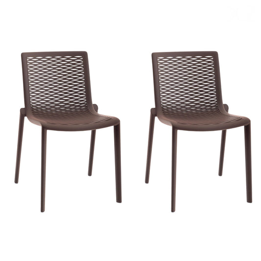 Resol netkat set 2 silla interior, exterior chocolate