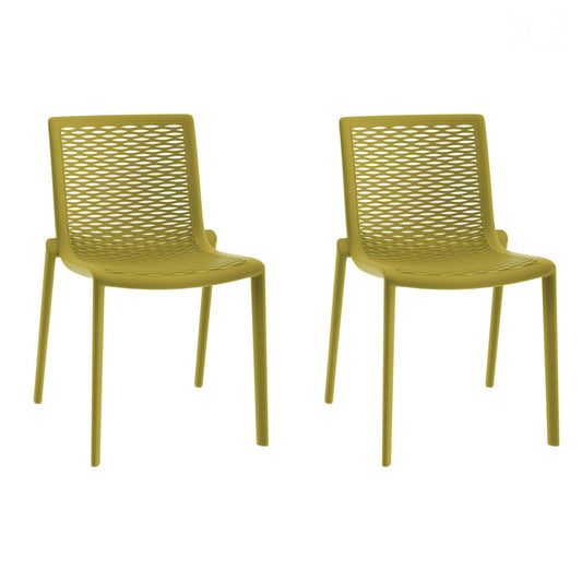 Resol netkat set 2 silla interior, exterior verde oliva