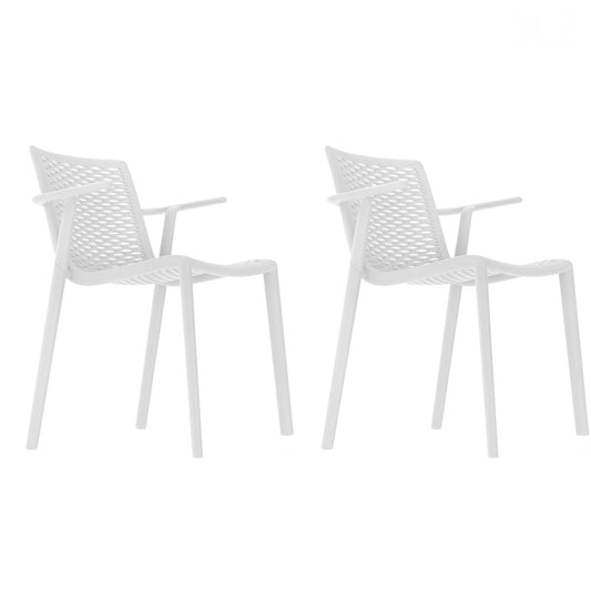 Resol netkat set 2 silla con brazos interior, exterior blanco