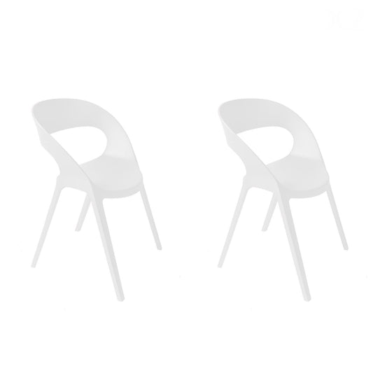 Resol carla set 2 silla interior, exterior blanco