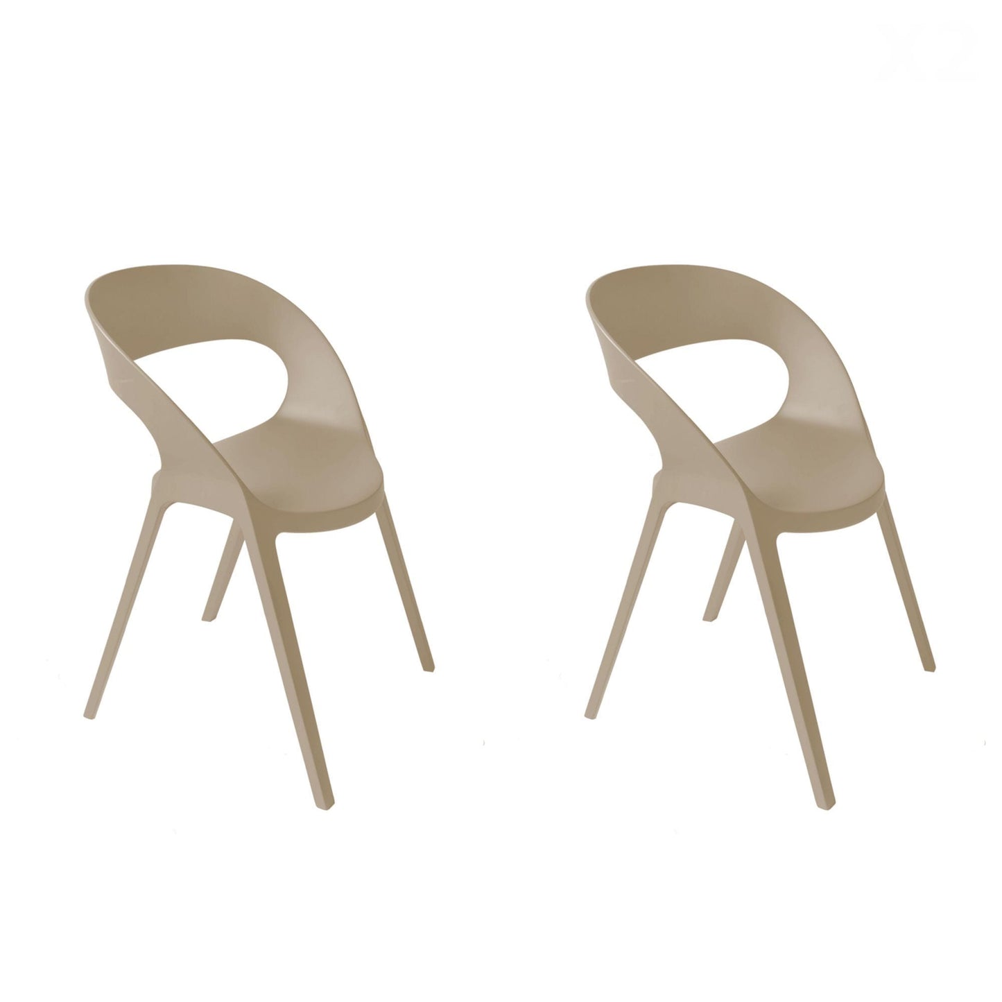 Resol carla set 2 silla interior, exterior arena