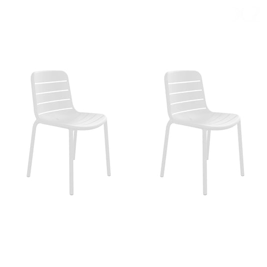 Resol gina set 2 silla interior, exterior blanco