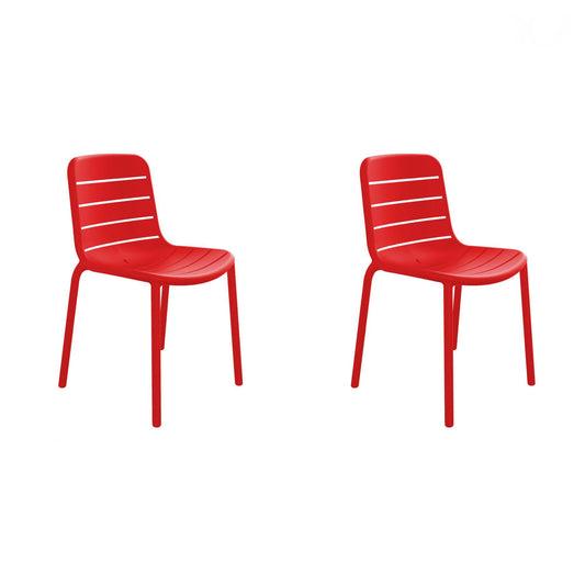 Resol gina set 2 silla interior, exterior rojo