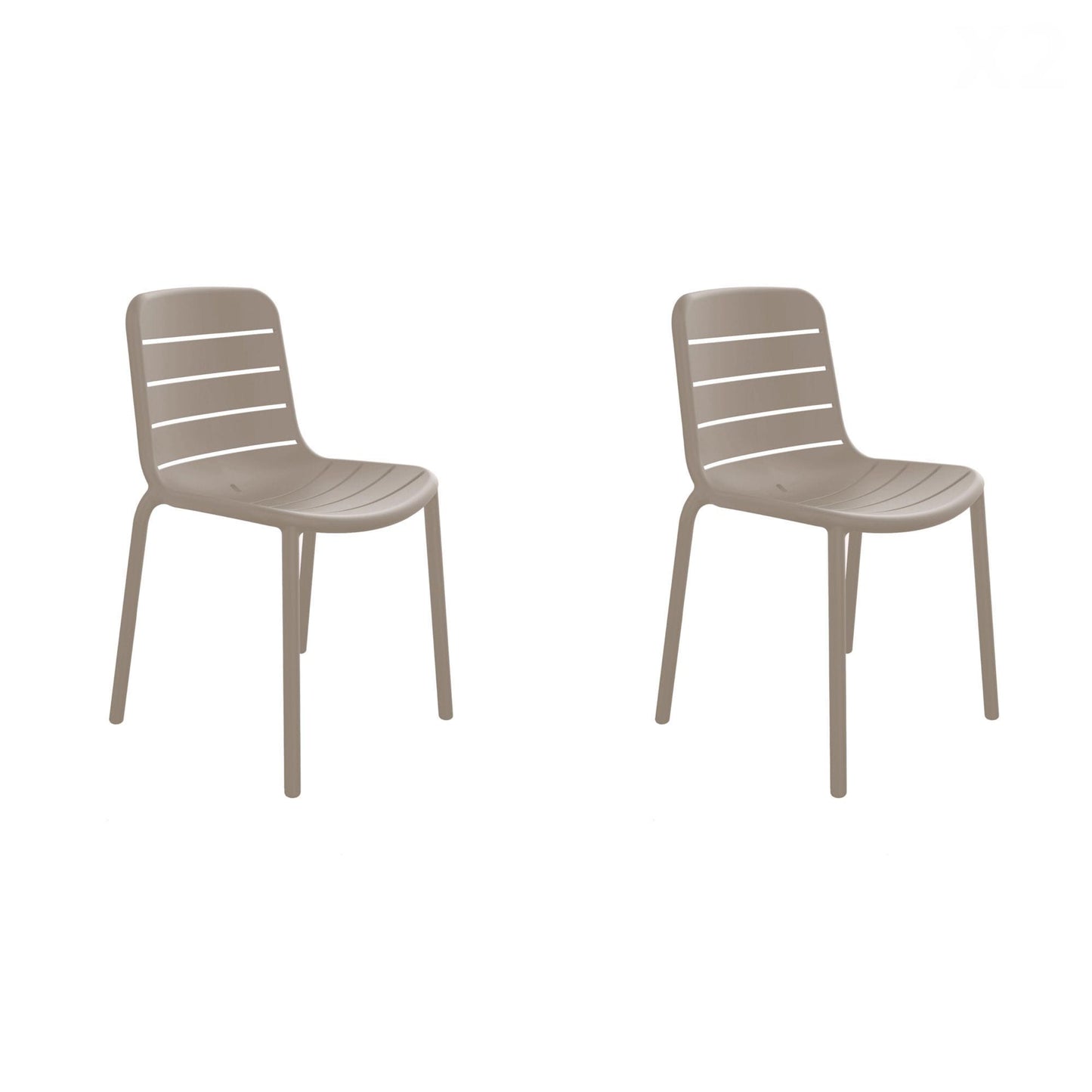 Resol gina set 2 silla interior, exterior arena