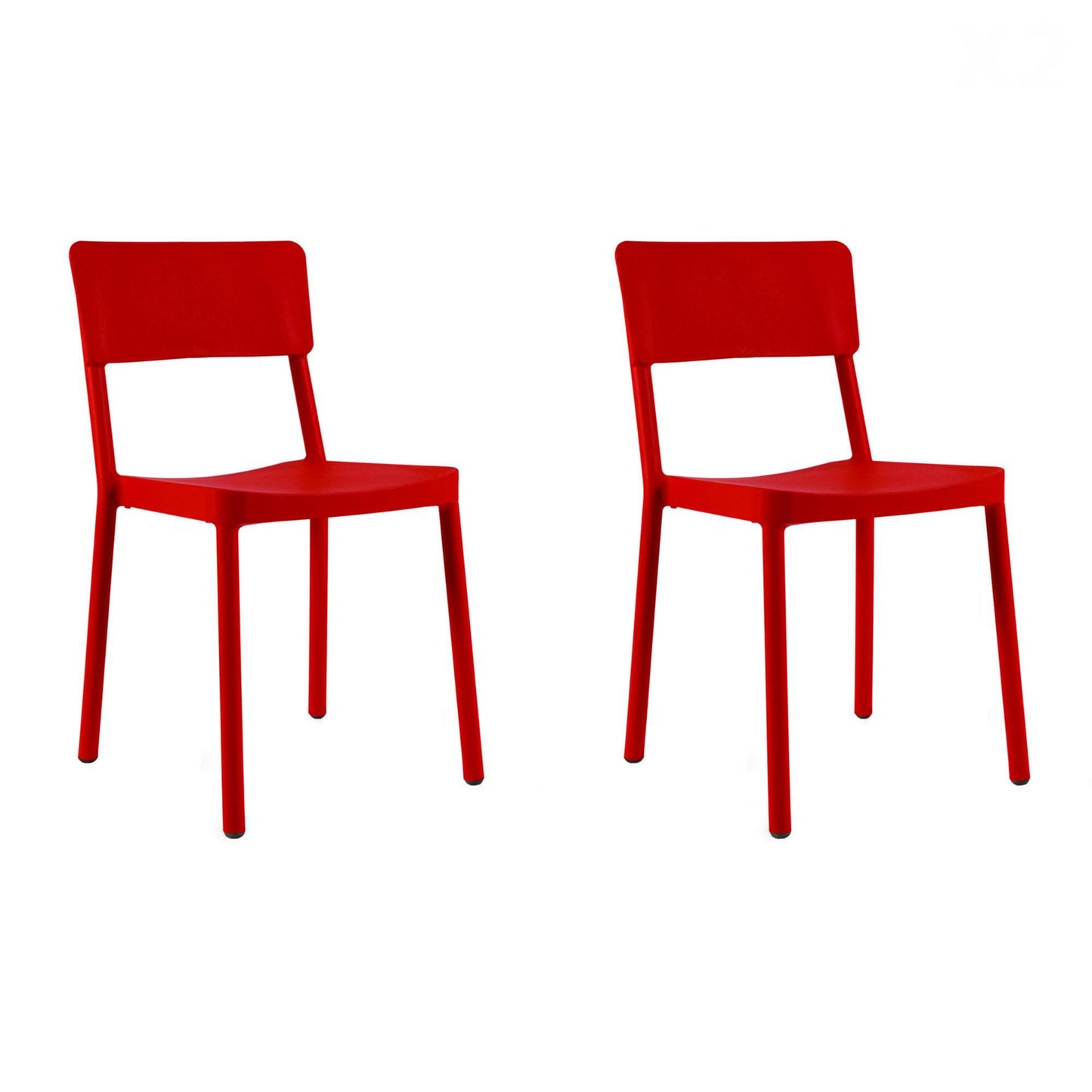 Resol lisboa set 2 silla interior, exterior rojo