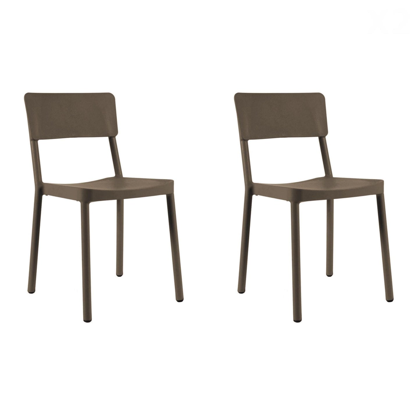 Resol lisboa set 2 silla interior, exterior chocolate