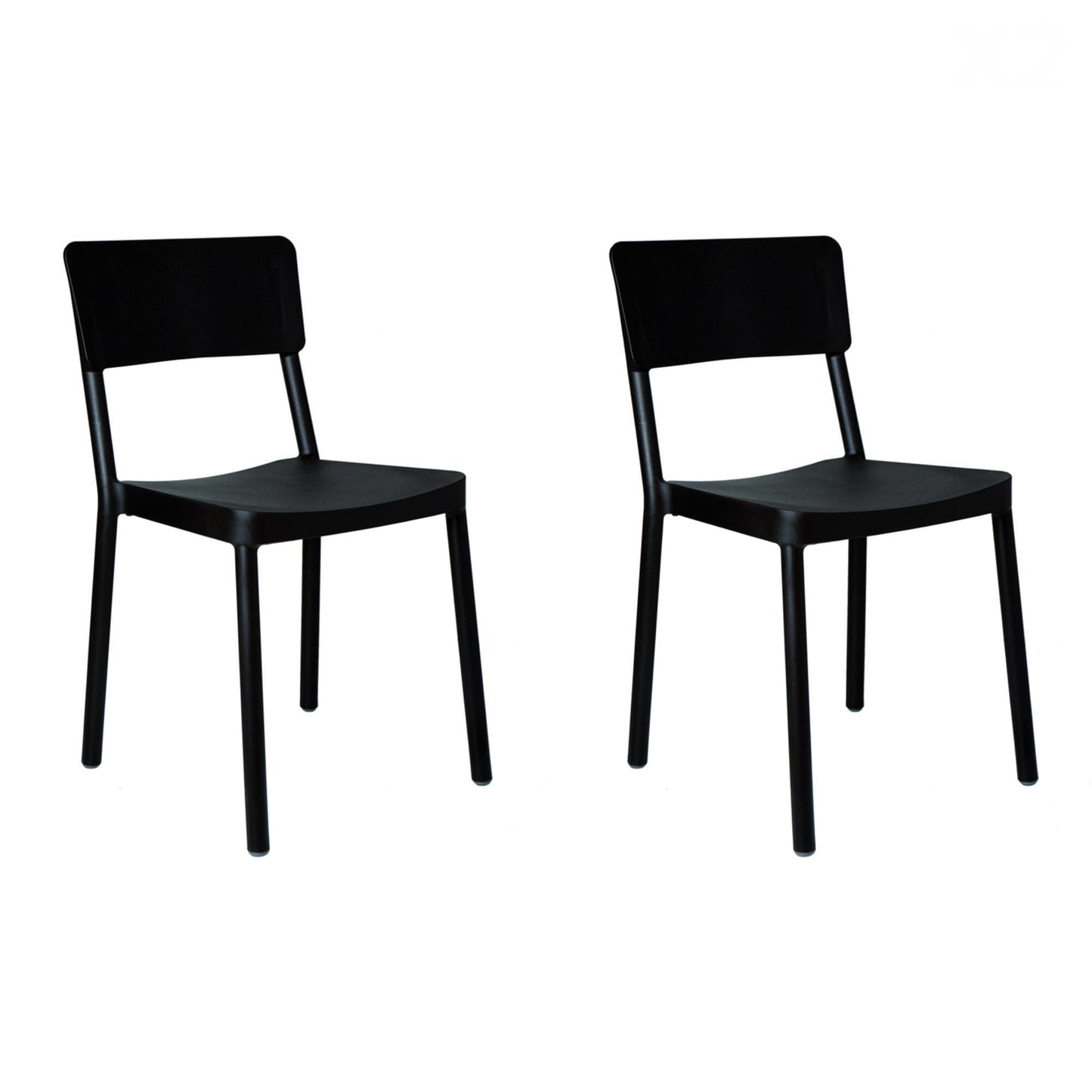 Resol lisboa set 2 silla interior, exterior negro