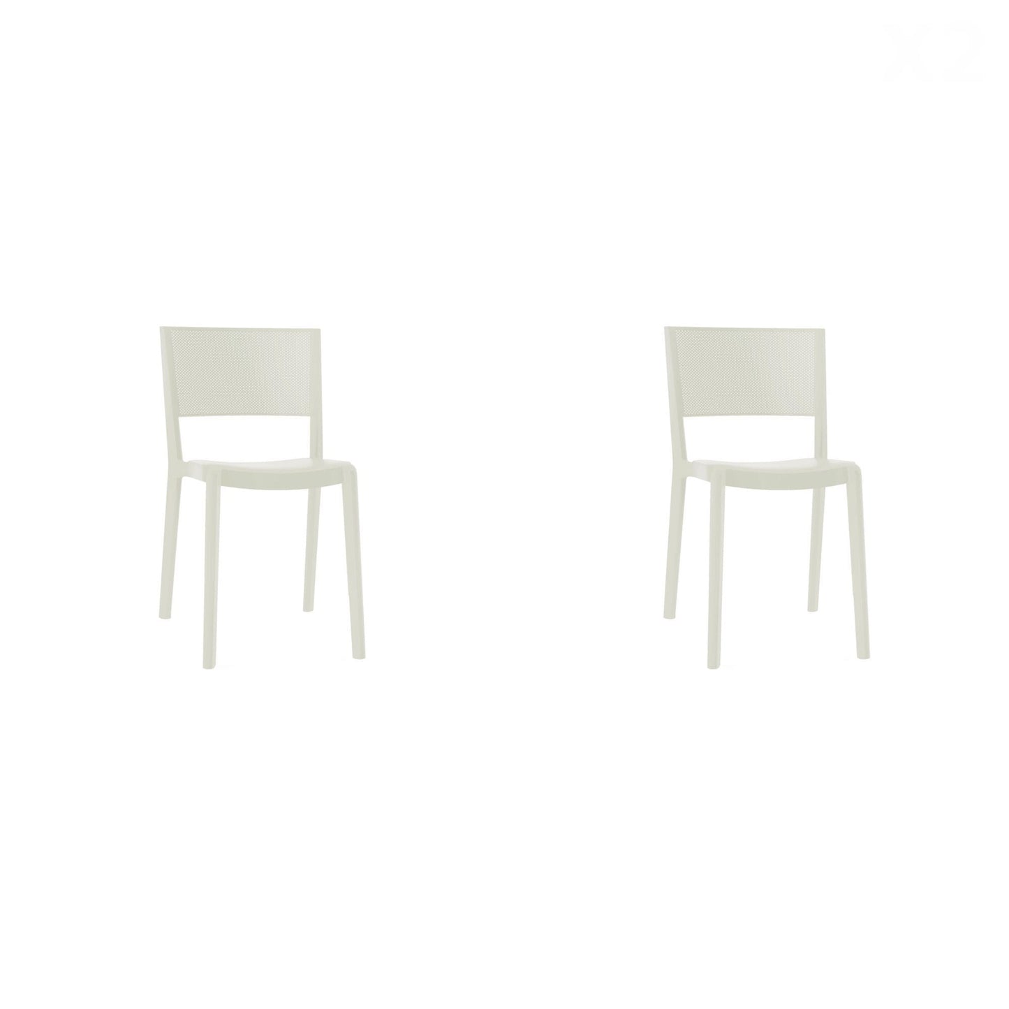 Resol spot set 2 silla interior, exterior blanco