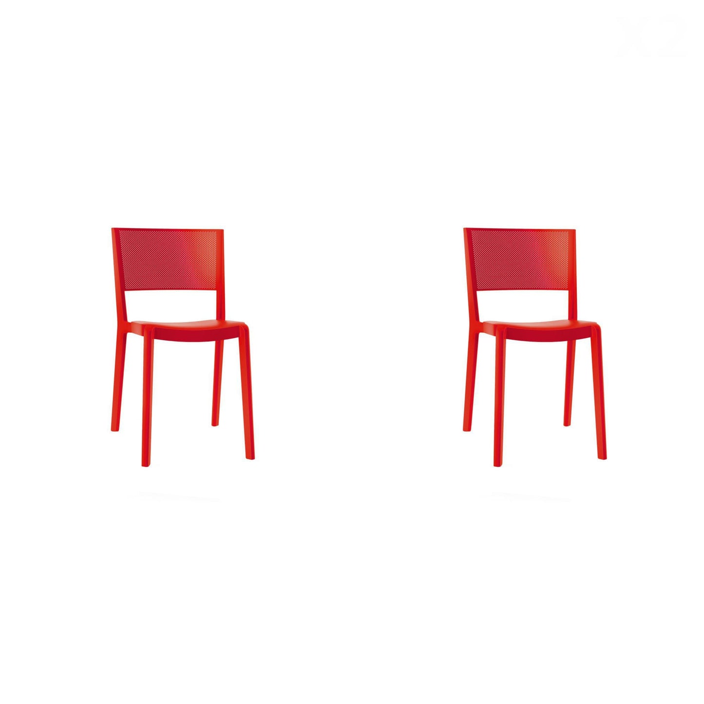 Resol spot set 2 silla interior, exterior rojo