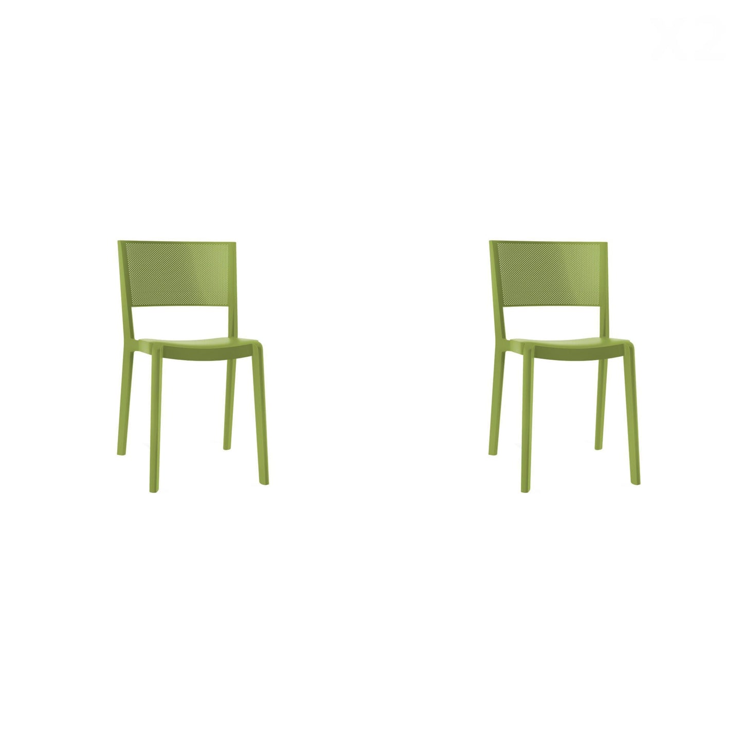 Resol spot set 2 silla interior, exterior verde oliva