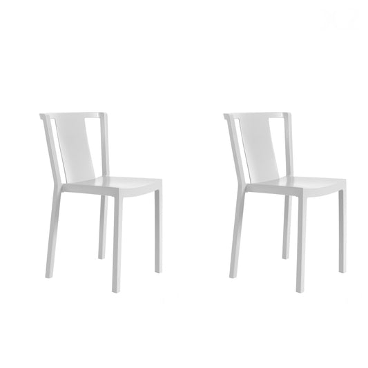 Resol neutra set 2 silla interior, exterior blanco