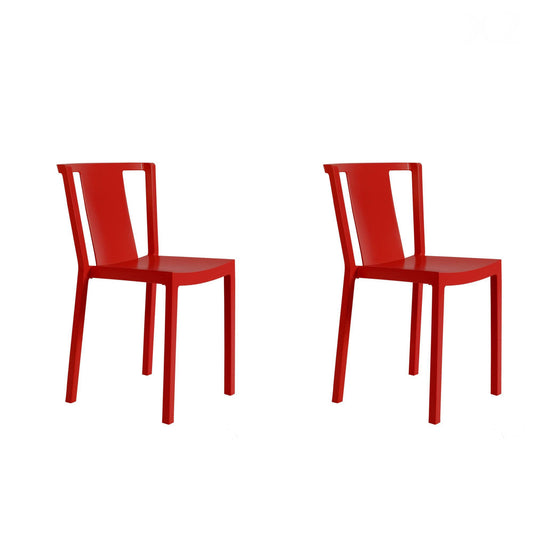 Resol neutra set 2 silla interior, exterior rojo