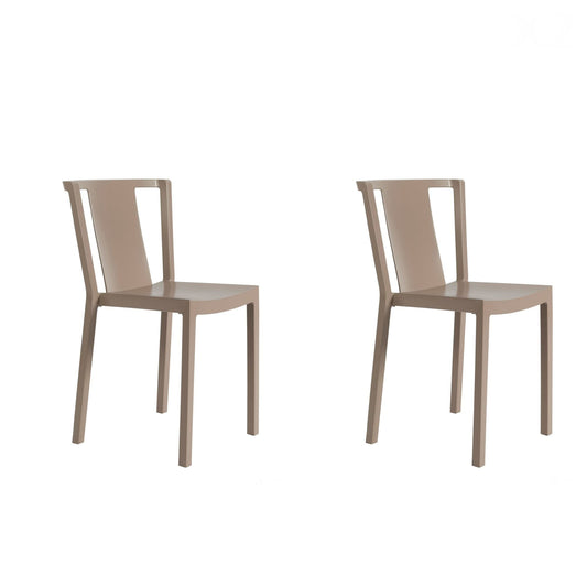 Resol neutra set 2 silla interior, exterior chocolate