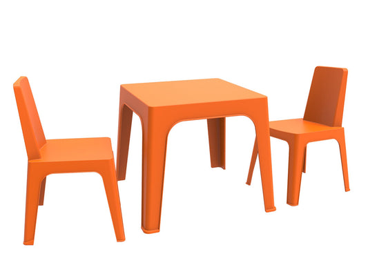 Garbar julieta set 2+1 infantil silla-mesa interior, exterior naranja