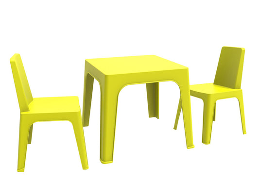 Garbar julieta set 2+1 infantil silla-mesa interior, exterior verde lima