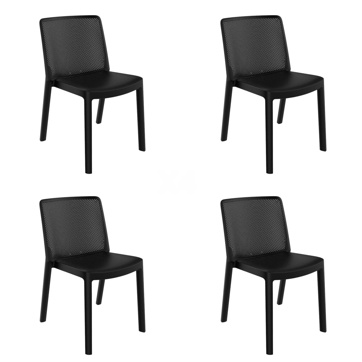 Garbar fresh set 4 silla interior, exterior negro