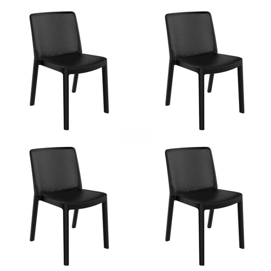 Garbar fresh set 4 silla interior, exterior negro